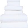 White Towels 100% Cotton, 650gsm Bathroom towels Super Absorbent and Soft Hotel Towels, Ideal for Use in Hotels and Restaurants