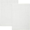 Bath Mat 50x80cm 100% Cotton, 1000gsm, Soft & Absorbent, White Frame Design, Luxury Bathroom Rug, Non-Slip, Quick-Dry