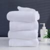 White Towels 100% Cotton, 650gsm Bathroom towels Super Absorbent and Soft Hotel Towels, Ideal for Use in Hotels and Restaurants