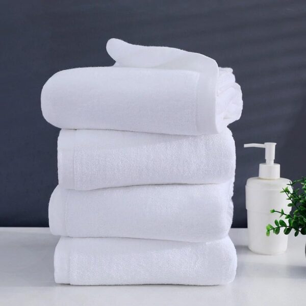 White Towels 100% Cotton, 650gsm Bathroom towels Super Absorbent and Soft Hotel Towels, Ideal for Use in Hotels and Restaurants