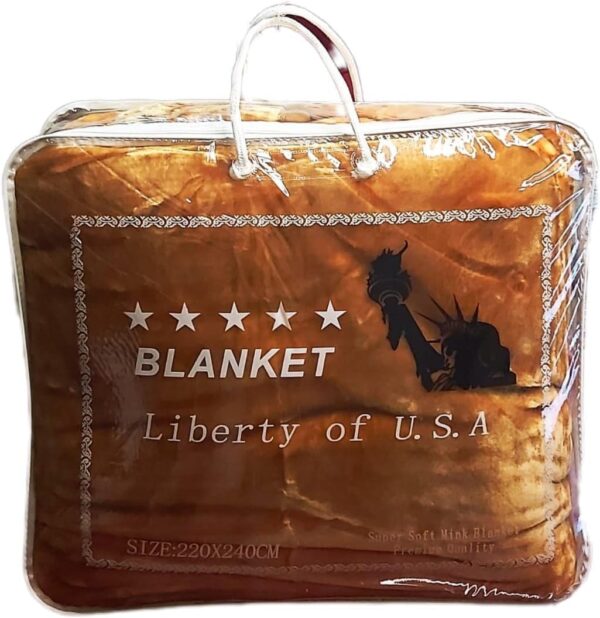 Premium Plush Mink Camel color Blanket Soft & Cozy, Warm Throw, Single Size, Luxury Bedding, Ultra-Soft